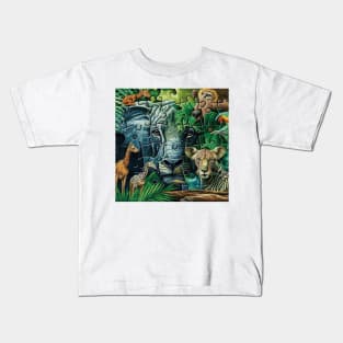 Jungle Puzzle 1 Kids T-Shirt